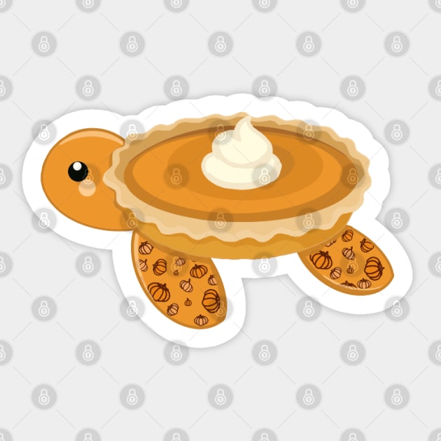 Pumpkin Pie Turtle Sticker by Octopus Cafe